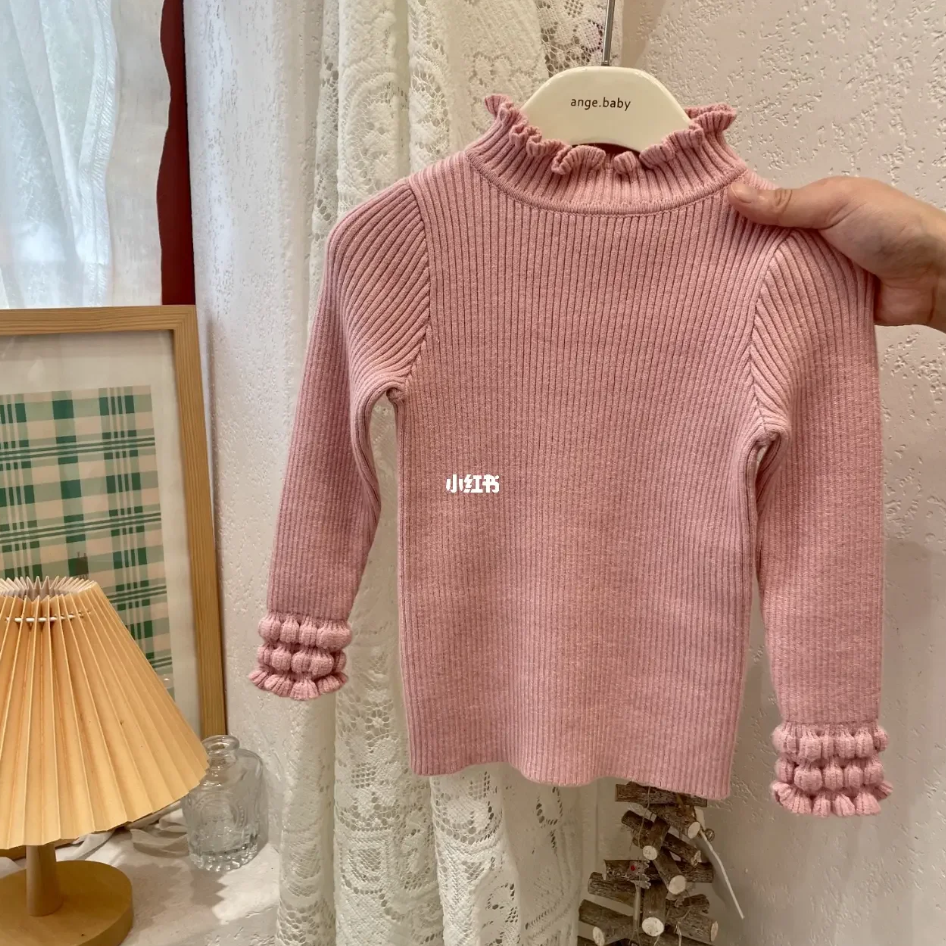 女宝木耳边毛衣童装儿童针织内搭秋冬装女童纯色半高领打底衫上衣,童装/婴儿装/亲子装,毛衣/针织衫,淘宝优惠券,粉丝福利购,淘宝优惠卷