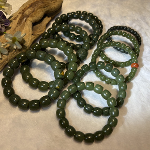 和田玉析木河磨玉直切手串手链吊坠手把件手镯摆件原石黄白岫玉