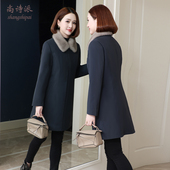 海宁派克服女2025冬新款 水貂内胆可拆卸尼克服皮草外套中长款 大衣