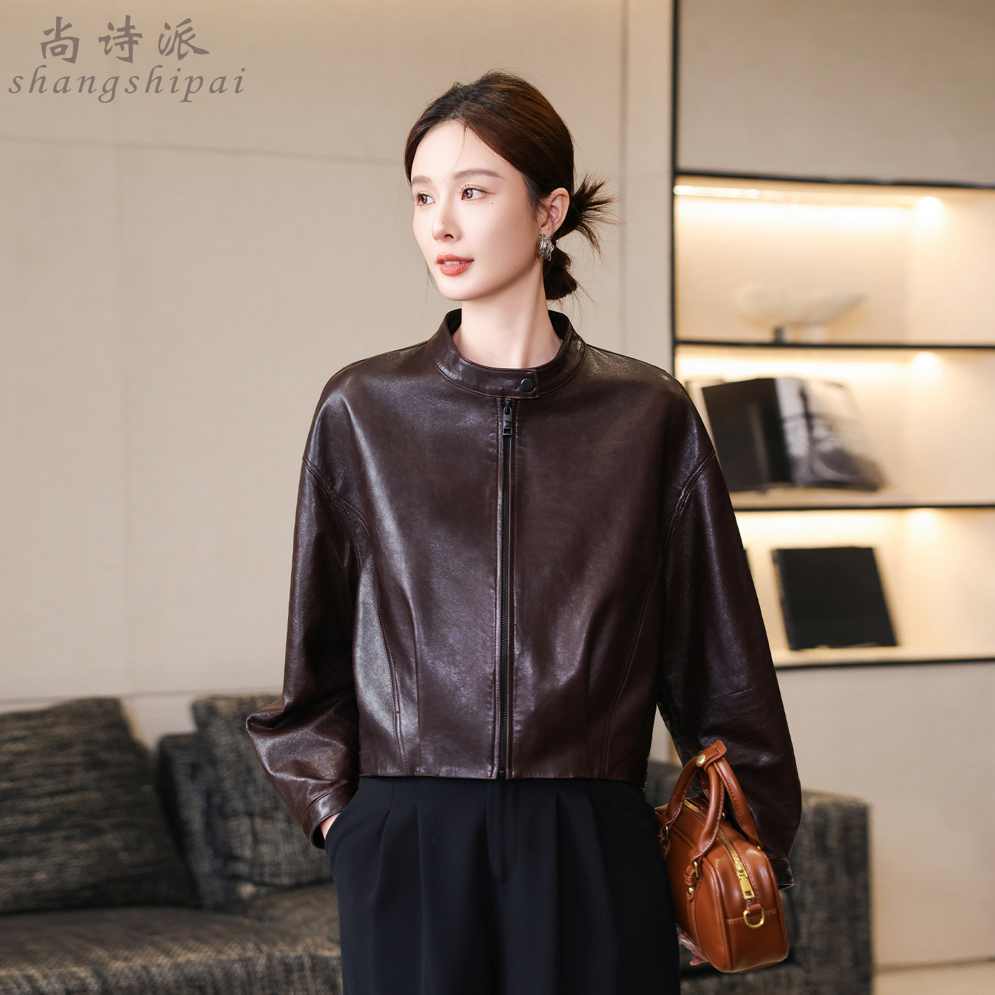 2026春季新款复古头层绵羊皮小个子真皮皮衣短款女皮夹克高端外套