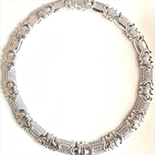 中古风重工项圈宽版 ARIA CLASSICS 夸张高级感项链银色