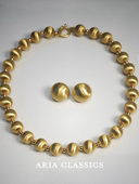 ARIA CLASSICS 60年代拉丝金球空心极简高级感18K镀金项链