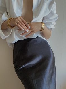 复古手链宽款表链中古厚重重工夸张质感不掉色夸张港风手链