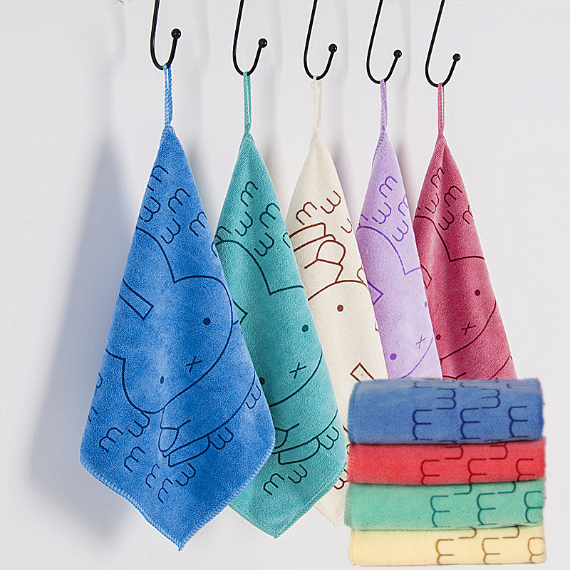儿童家用洗脸小毛巾批发挂式卡通