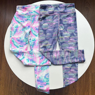 外贸女童春秋季速干运动长裤中学生训练球裤骑行攀岩韵律弹力小童