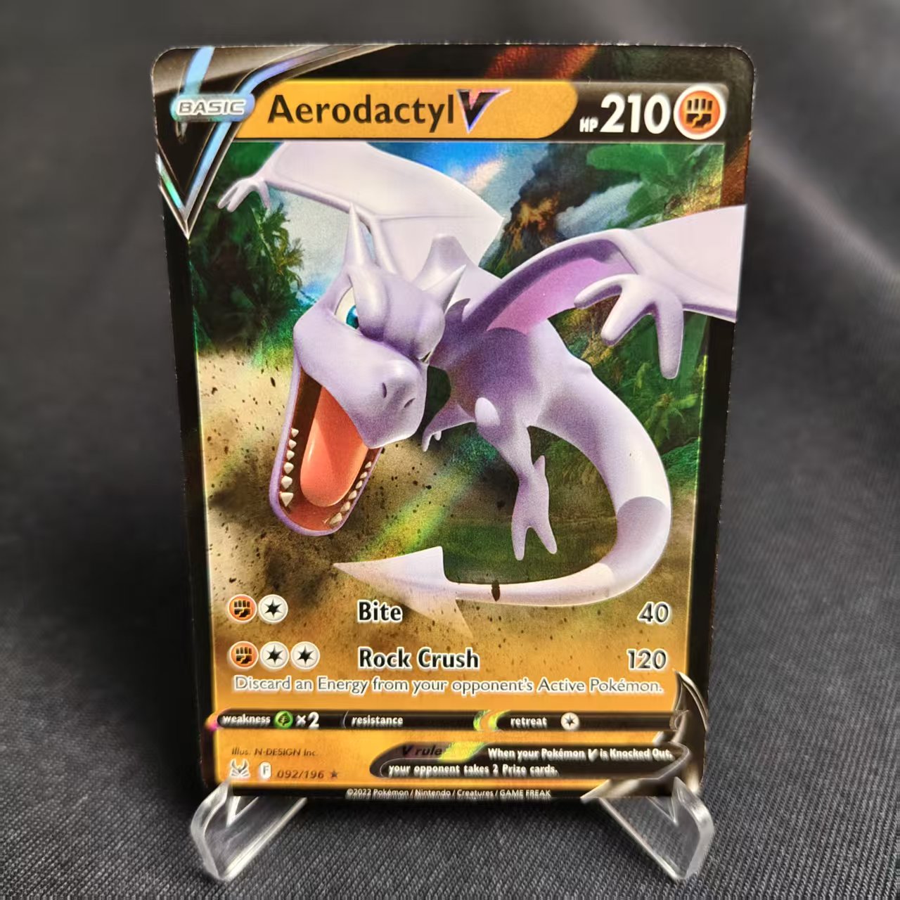 PTCG卡牌美版化石翼龙VRR闪