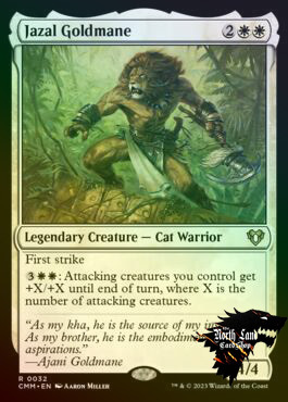 万智牌 金鬃贾佐Jazal Goldmane 英文平闪 CMM指挥官大师 美印 金