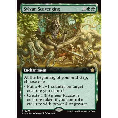 万智牌 森林清还 Sylvan Scavenging FDN 英文扩画平/闪卡 金