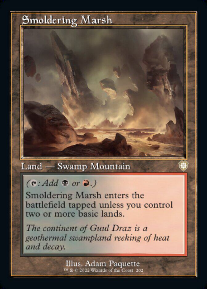 【北境卡牌】mtg万智牌 闷燃沼地smoldering marsh 英文 兄弟之战