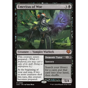 万智牌 致悲尊贤 Emeritus of Woe SOS 英文平/闪卡 秘稀