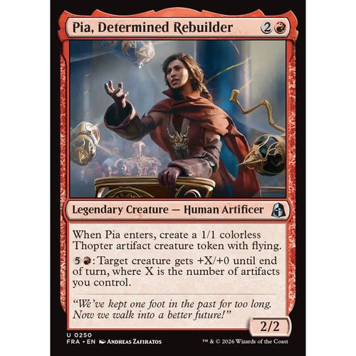 万智牌 坚定重建人琵雅 Pia, Determined Rebuilder FRA英文平/闪