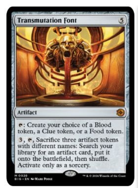 万智牌 光雷驿镖客 BIG 易质洗礼池 Transmutation Font 中英平卡