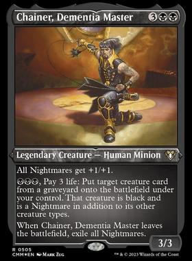 万智牌 CMM 指挥官大师 惧像大师崔纳 Chainer 英蚀刻闪美印 金