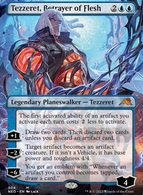 万智牌 叛生逆徒泰兹瑞 Tezzeret 英文平/异画平 NEO 秘稀