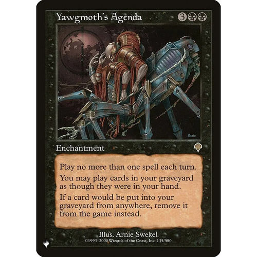 万智牌 约格莫夫的谋略 Yawgmoth's Agenda LIST 英文平卡 金