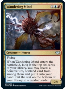 万智牌 VOW 腥红婚誓 Wandering Mind 游荡灵妖 中/英文 银 多色