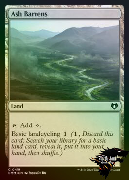 万智牌 灰烬瘠地Ash Barrens 英文平闪 CMM指挥官大师 美印 无色