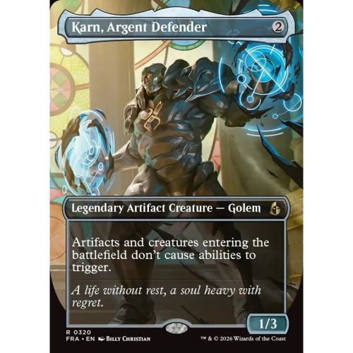 万智牌 银白守卫像卡恩 Karn, Argent Defender FRA英文异画平/闪