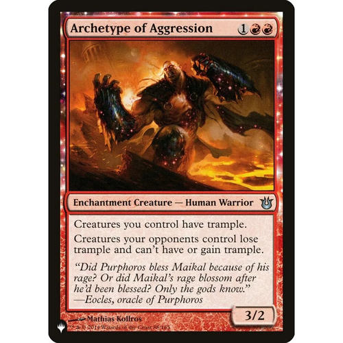 万智牌 侵略典范 Archetype of Aggression LIST 英文平卡 银