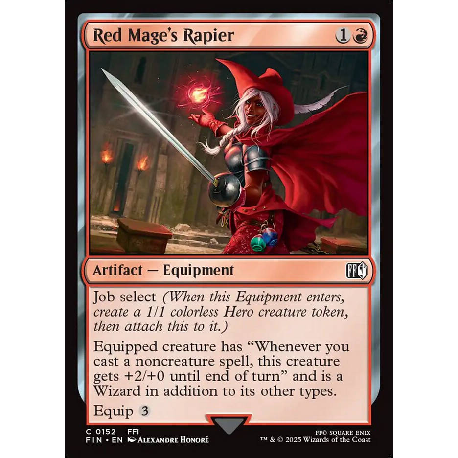 万智牌 赤魔法师的刺剑 Red Mage's Rapier 英文平/闪卡 铁