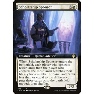 万智牌 奖学金资助人 Scholarship Sponsor C21 英文扩画平卡 金