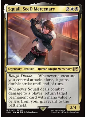 【北境卡牌】万智牌 SeeD佣兵斯考尔 Squall FIN 英文平/闪卡 金