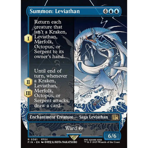 万智牌 召唤：利维亚桑 Summon: Leviathan FIN 英文异画平/闪卡