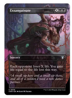 万智牌 CMM 指挥官大师 Exsanguinate 放干鲜血 英文扩画平美印