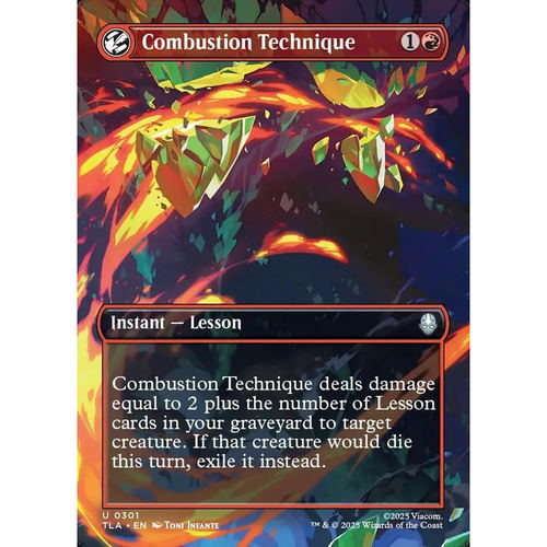 万智牌 爆焰绝技 Combustion Technique TLA 英文异画平/闪卡 银