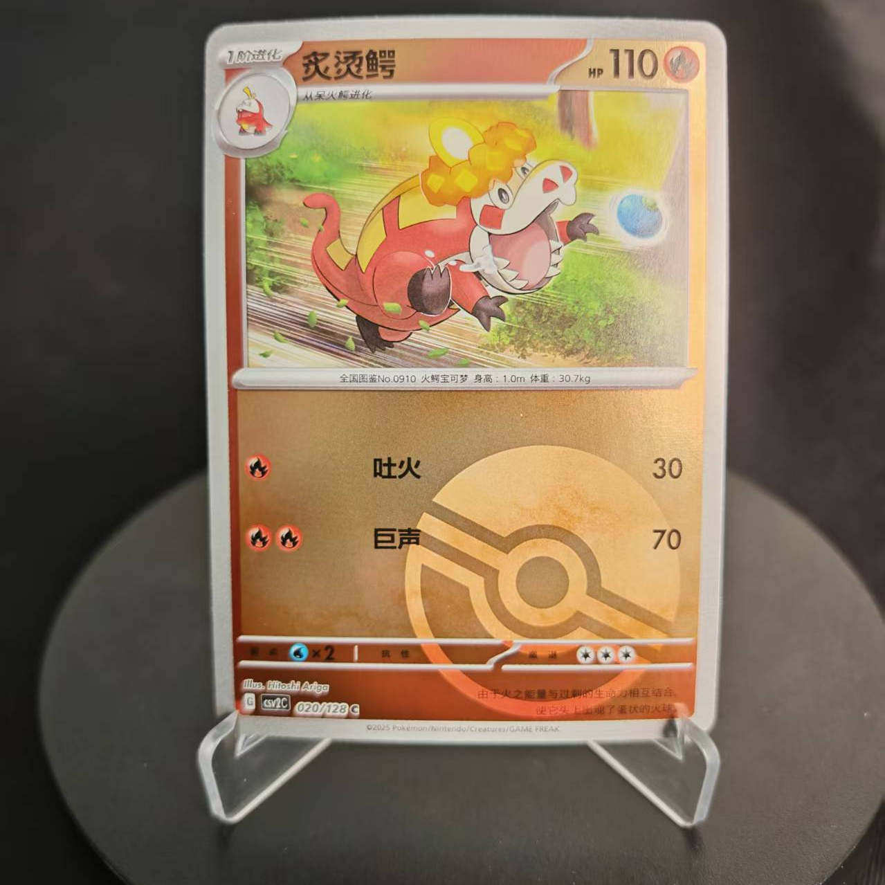 PTCG卡牌简中炙烫鳄C平/球闪