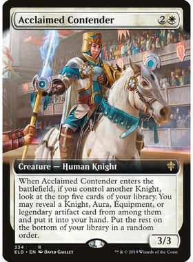 万智牌 受誉竞争者 Acclaimed Contender ELD 英文扩画平 金