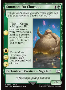 万智牌 召唤：胖陆行鸟 Summon: Fat Chocobo 英文平/闪卡 铁