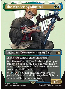万智牌 异国的诗人 The Wandering Minstrel FIN 英文异画平/闪卡