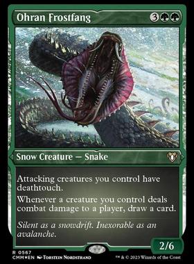 万智牌 CMM 指挥官大师 欧然霜牙蛇 Ohran Frostfang英蚀刻闪美印