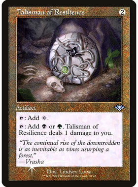 万智牌 复生饰符 Talisman of Resilience MH2 英文蚀刻闪 银