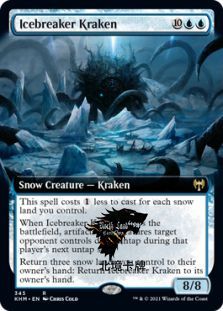 万智牌 破冰巨海兽 lIcebreaker Kraken KHM 英文扩画平/闪 金