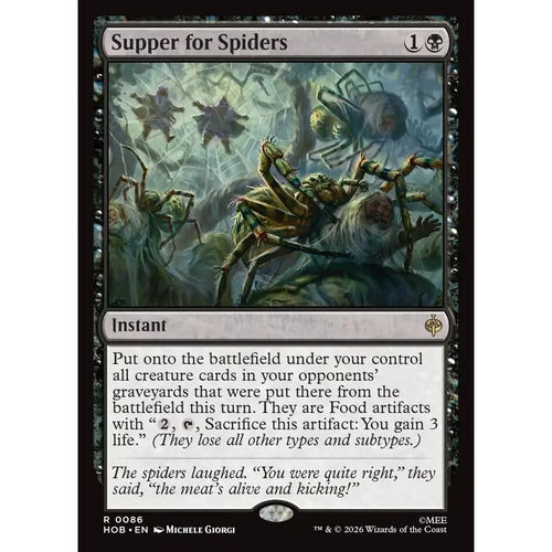 万智牌 蜘蛛晚餐 Supper for Spiders HOB 英文平/闪卡 金