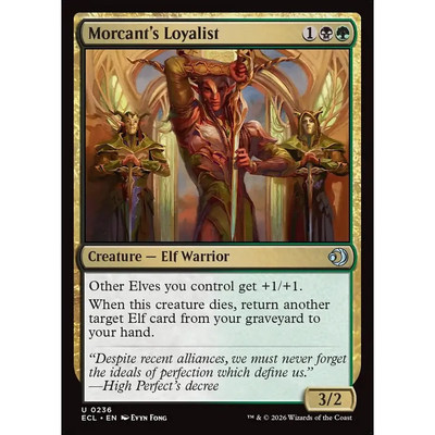 万智牌 ECL  茉坎特的忠兵 Morcant's Loyalist 英文平/闪卡 银
