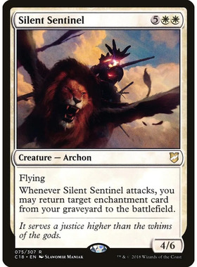 【北境卡牌】万智牌 沉静哨卫 Silent Sentinel C18 英文平卡 金