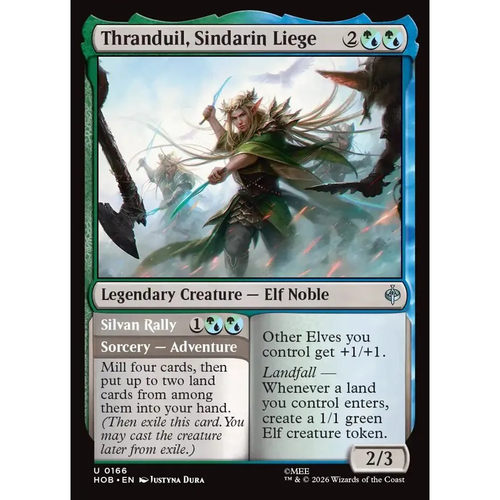 万智牌 辛达族君王瑟兰杜伊 Thranduil, Sindarin Liege HOB 英文