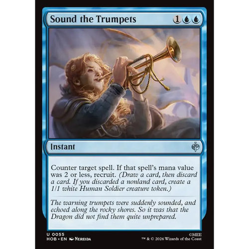万智牌 号声响起 Sound the Trumpets HOB 英文平/闪卡 银