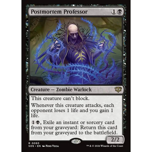 【北境卡牌】万智牌 验尸专家 Postmortem Professor SOS 英平/闪