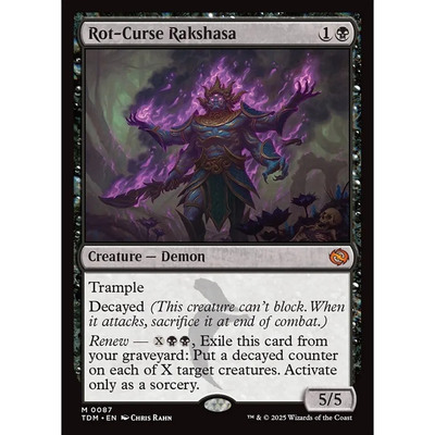 【北境卡牌】万智牌 腐咒罗刹 Rot-Curse Rakshasa TDM 英文平/闪