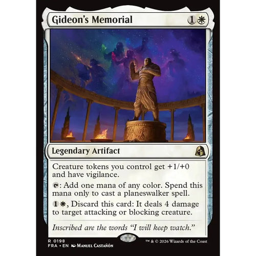 万智牌 基定纪念碑 Gideon's Memorial FRA 英文平/闪卡 金