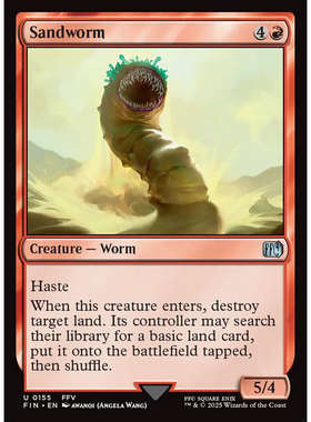 【北境卡牌】万智牌 沙地巨虫 Sandworm FIN 英文平/闪 银