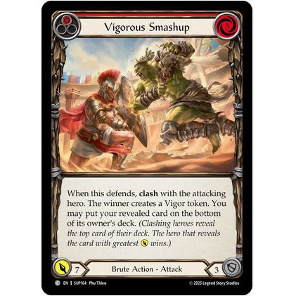 赤魂战纪 FAB Vigorous Smashup SUP 红/黄/蓝色 英文平/闪卡 C图片