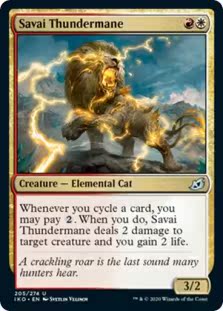 【北境卡牌】万智牌 IKO 撒维耶雷鬃狮 Savai Thunderman中/英/肉