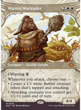 万智牌 繁殖地战领 Warren Warleader BLB 英文异画平/闪卡 金