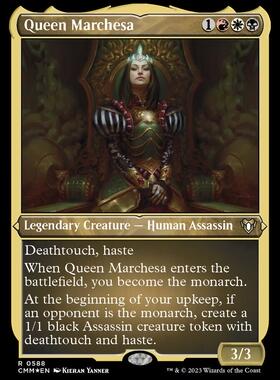 万智牌 CMM 指挥官大师 玛切莎女王 Queen Marchesa 英蚀刻闪美印