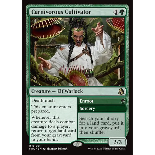 万智牌 食肉草培育师 Carnivorous Cultivator FRA 英文平/闪卡